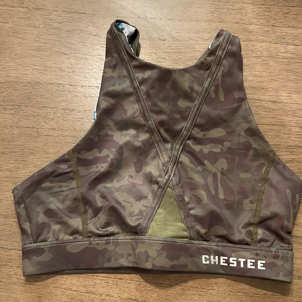 Chestee Kels Kiel Camo Sports Bra Size Medium